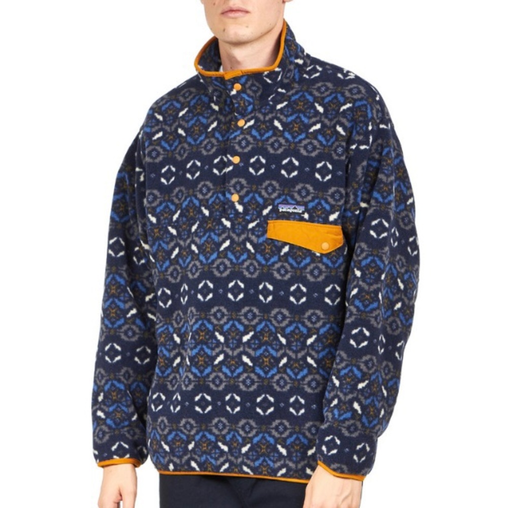 Patagonia Synchilla fleece Snap T Pullover blue Tundra Cluster half zip size XS - Picture 14 of 16